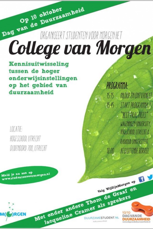 College van Morgen poster